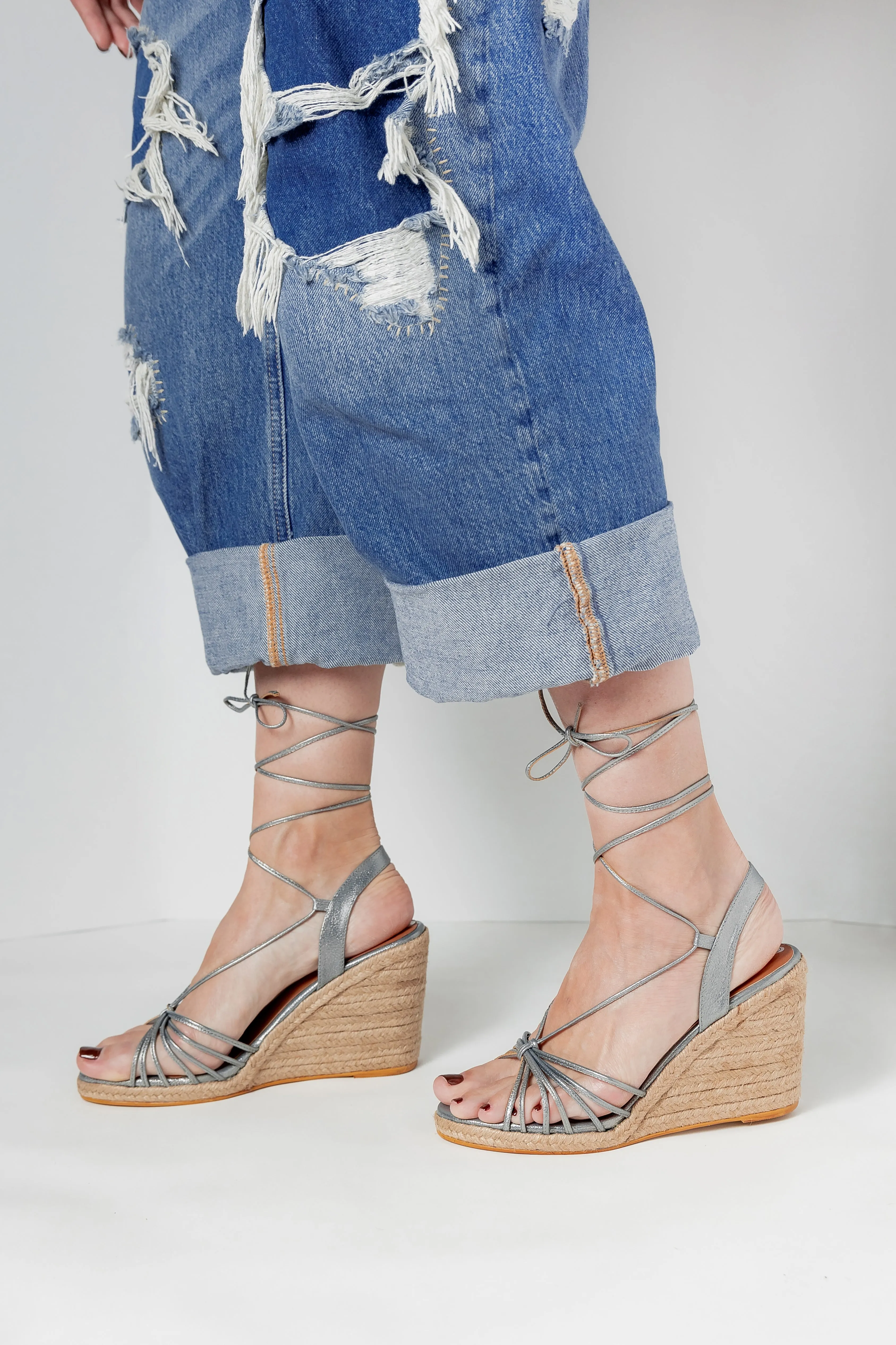 Titi Espadrilles - Silver [ No Return - No Exchange]
