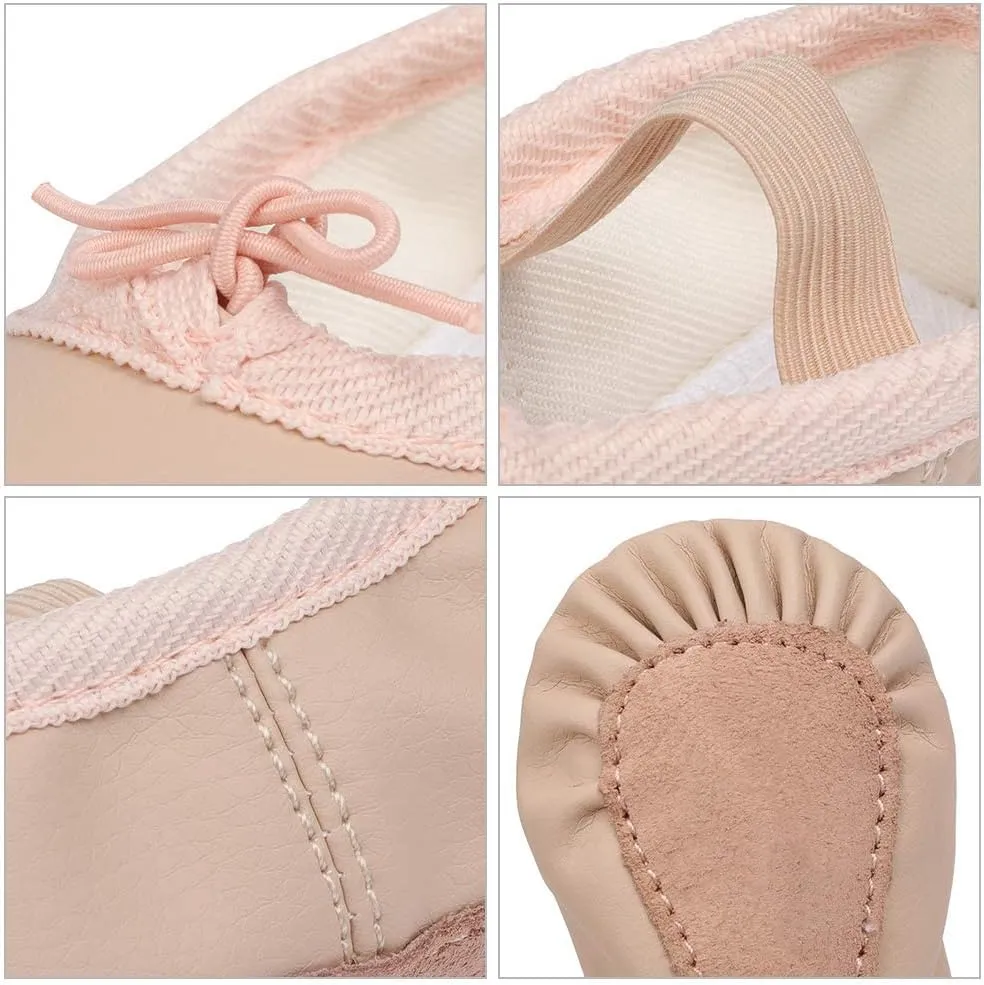Toddler Ballet Shoes for Girls Baby Ballet Slippers Leather Full Sole Women Ballerina Dance Shoes