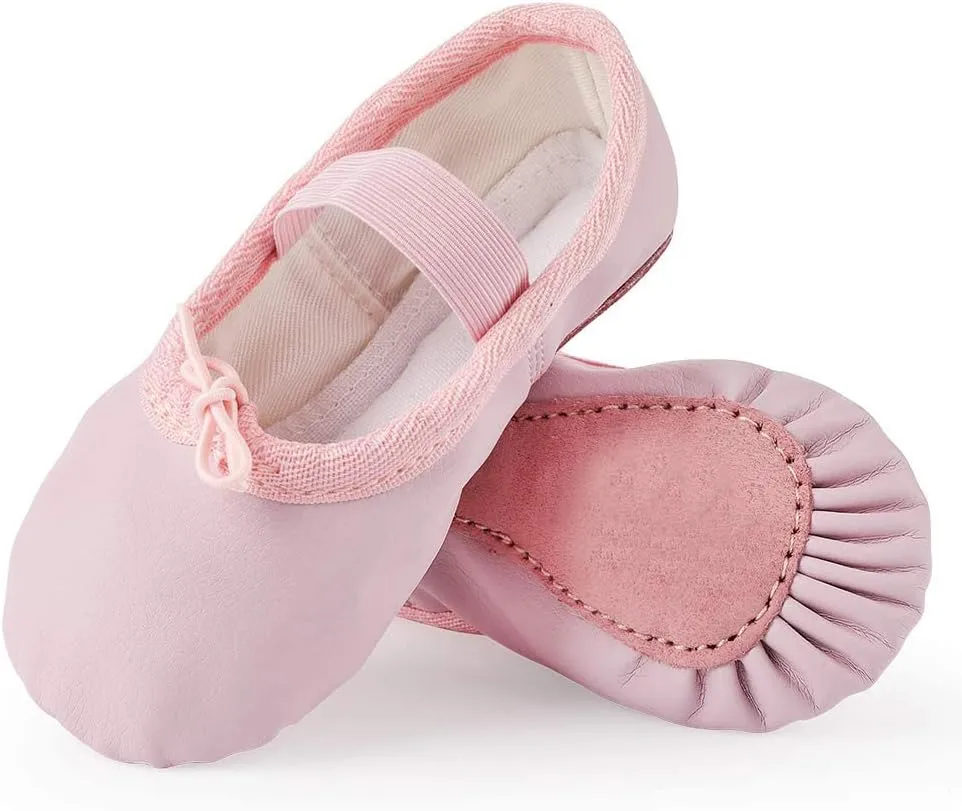 Toddler Ballet Shoes for Girls Baby Ballet Slippers Leather Full Sole Women Ballerina Dance Shoes