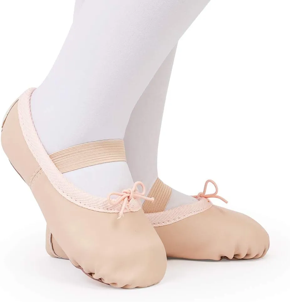 Toddler Ballet Shoes for Girls Baby Ballet Slippers Leather Full Sole Women Ballerina Dance Shoes