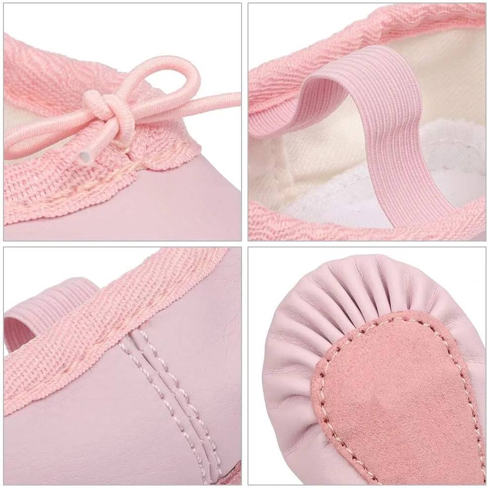 Toddler Ballet Shoes for Girls Baby Ballet Slippers Leather Full Sole Women Ballerina Dance Shoes