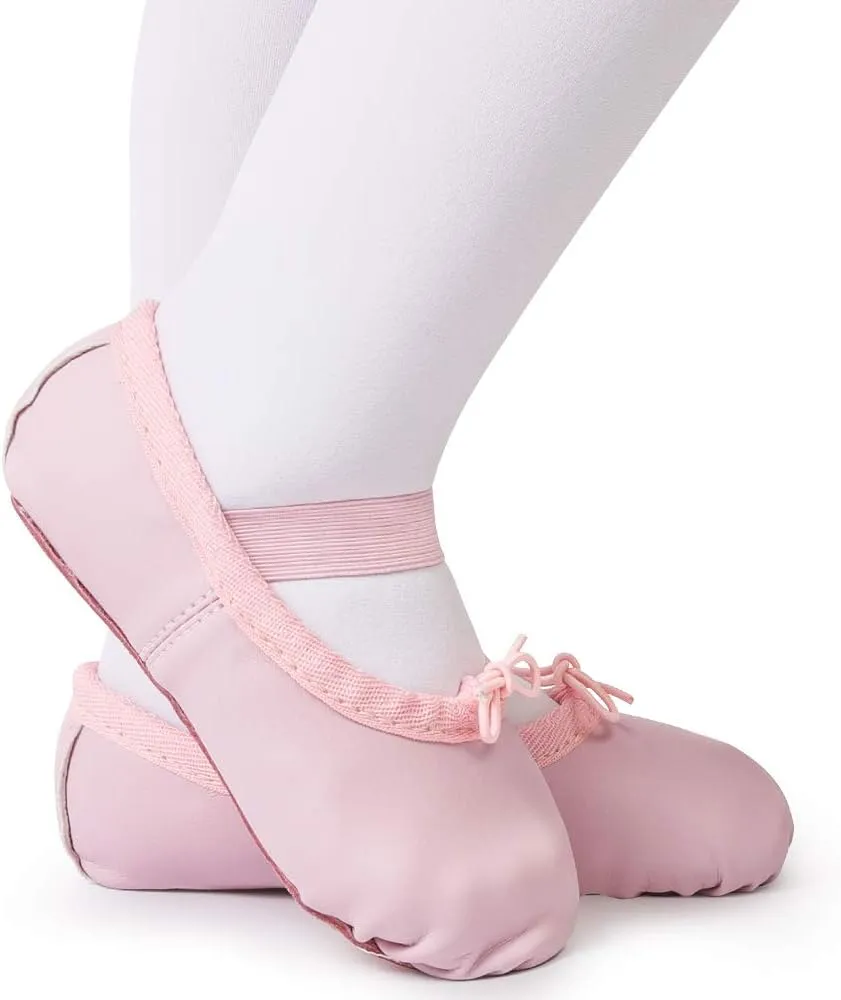 Toddler Ballet Shoes for Girls Baby Ballet Slippers Leather Full Sole Women Ballerina Dance Shoes