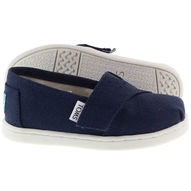 Toms Shoes Infants Canvas Alpargata Navy