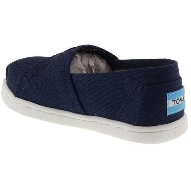 Toms Shoes Infants Canvas Alpargata Navy