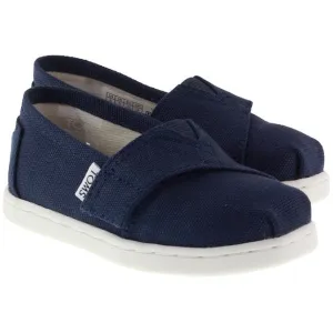 Toms Shoes Infants Canvas Alpargata Navy