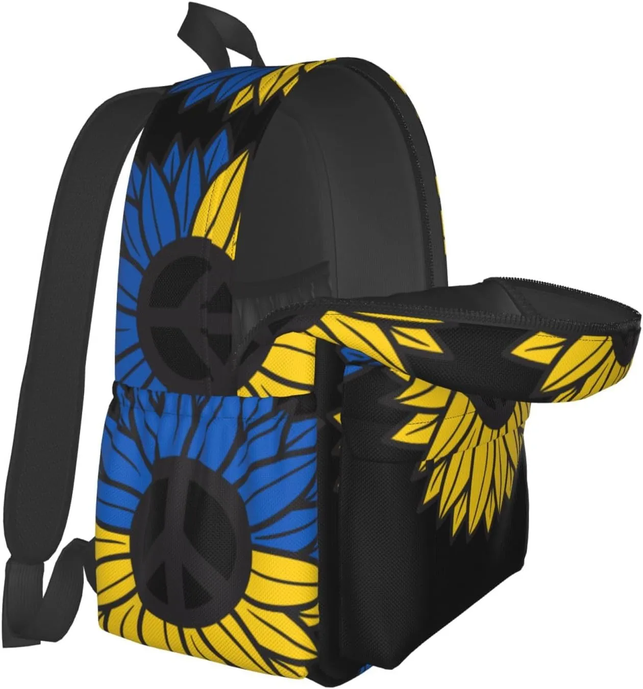 Ukraine Sunflower Flag Laptop Backpack Work Travel Backpacks Business Rucksack Casual Outdoor Daypack with Adjustable Strap Bags for Sports Office Gym Hiking