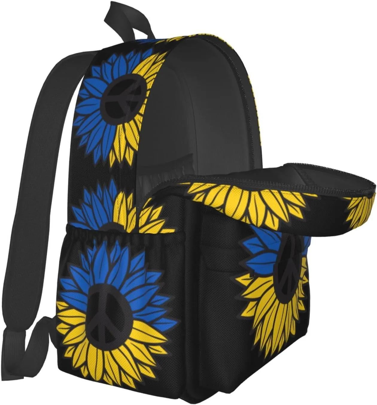 Ukraine Sunflower Flag Laptop Backpack Work Travel Backpacks Business Rucksack Casual Outdoor Daypack with Adjustable Strap Bags for Sports Office Gym Hiking
