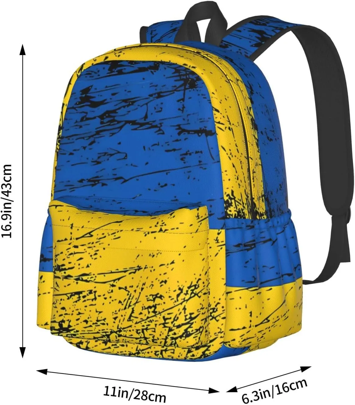 Ukraine Ukrainian Flag Laptop Backpack Work Travel Backpacks Business Rucksack Casual Outdoor Daypack with Adjustable Strap Bags for Sports Office Gym Hiking