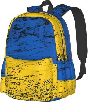 Ukraine Ukrainian Flag Laptop Backpack Work Travel Backpacks Business Rucksack Casual Outdoor Daypack with Adjustable Strap Bags for Sports Office Gym Hiking