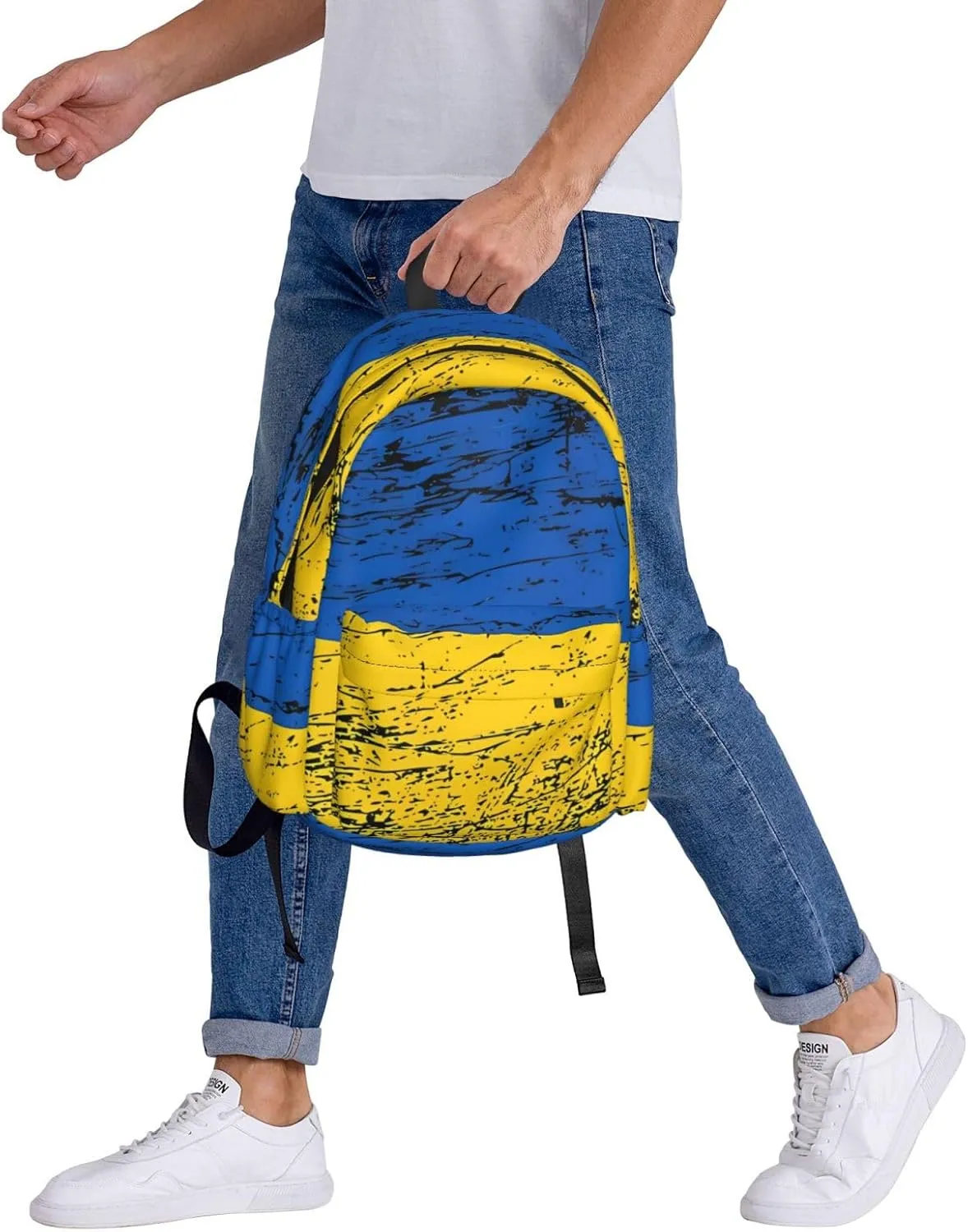 Ukraine Ukrainian Flag Laptop Backpack Work Travel Backpacks Business Rucksack Casual Outdoor Daypack with Adjustable Strap Bags for Sports Office Gym Hiking