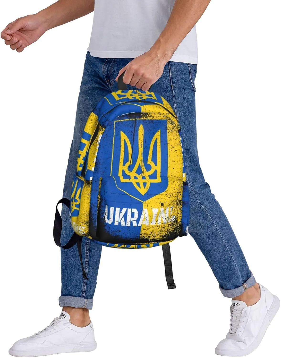 Ukraine Ukrainian Flag Laptop Backpack Work Travel Backpacks Business Rucksack Casual Outdoor Daypack with Adjustable Strap Bags for Sports Office Gym Hiking