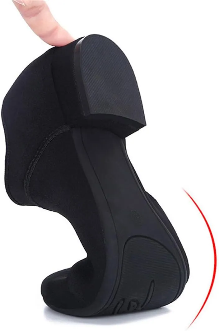 VEACAM Latin Dance Shoes for Men Closed Toe Ballroom Dance Sneaker Practice Jazz Training, 1 Inchs Heel