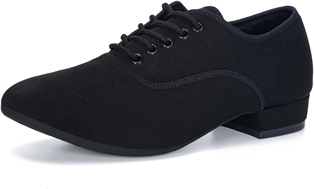 VEACAM Latin Dance Shoes for Men Closed Toe Ballroom Dance Sneaker Practice Jazz Training, 1 Inchs Heel
