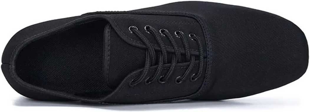 VEACAM Latin Dance Shoes for Men Closed Toe Ballroom Dance Sneaker Practice Jazz Training, 1 Inchs Heel