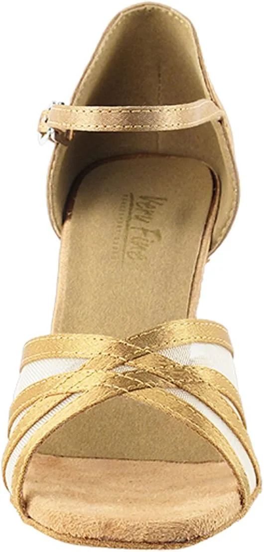 Very Fine Ballroom Latin Tango Salsa Dance Shoes for Women - 6027-2.5" Heel and Foldable Dance Shoe Brush Bundle