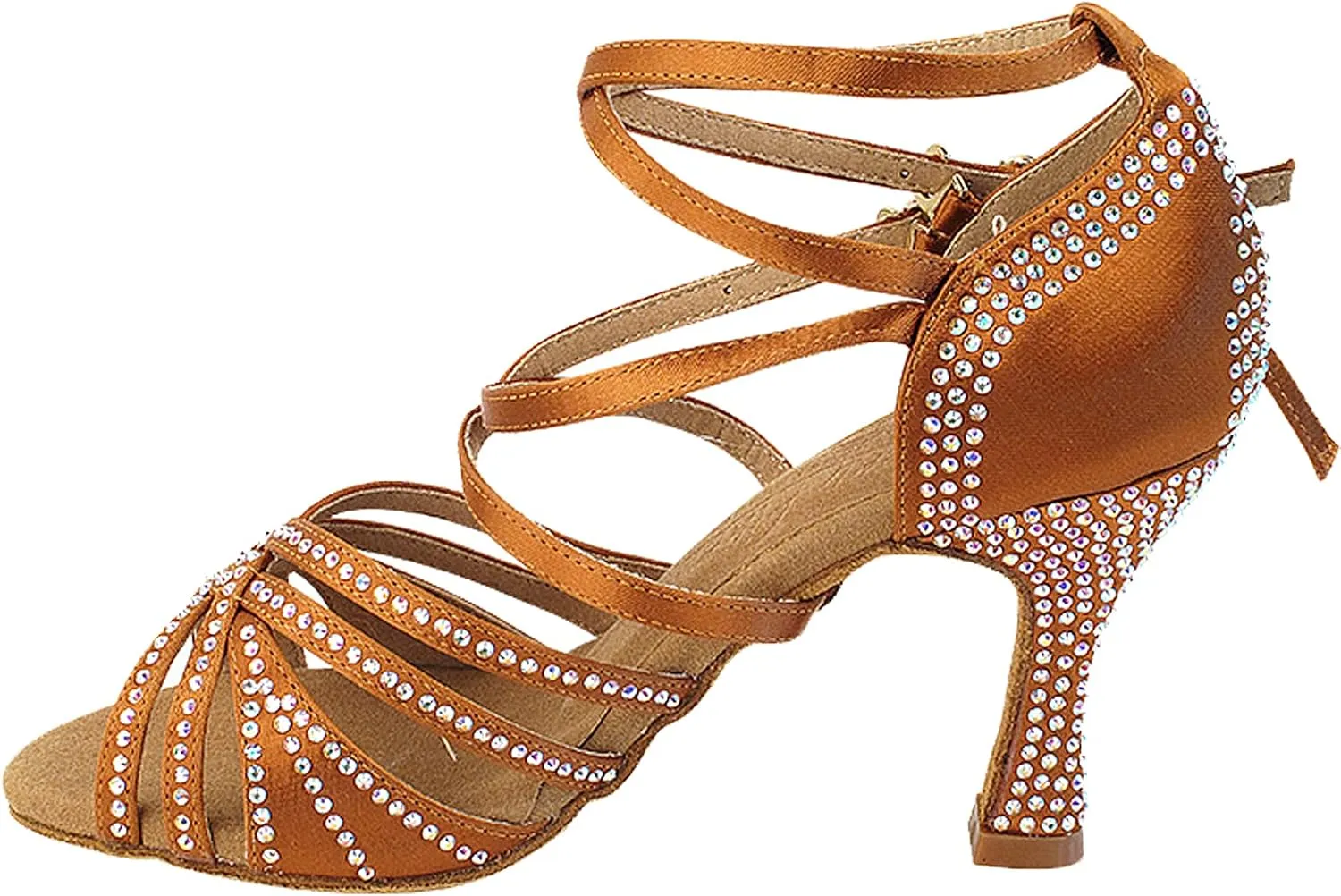 Very Fine Women's Ballroom Dance Shoes Tango Wedding Salsa Shoes S1006CCEB Comfortable Dance Shoes 2.5" [Bundle of 5]