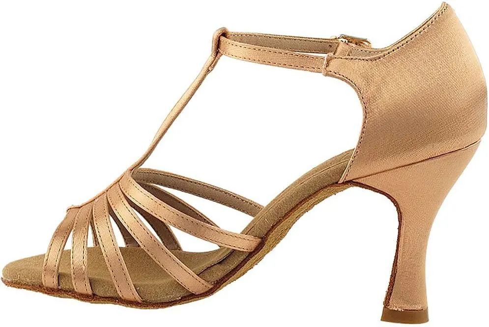 Very Fine Women's Ballroom Dance Shoes Tango Wedding Salsa Shoes S9273EB Comfortable Dance Shoes 3" [Bundle of 5]