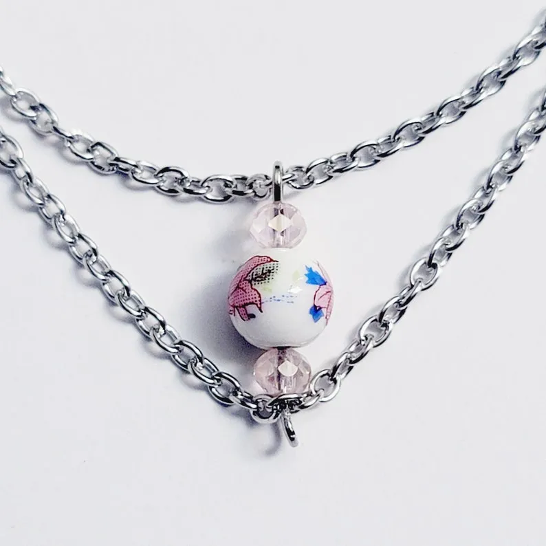 Vintage-Inspired Rose Labia Chain Dangle with Elegant Design