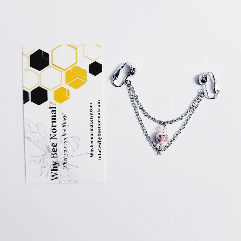 Vintage-Inspired Rose Labia Chain Dangle with Elegant Design