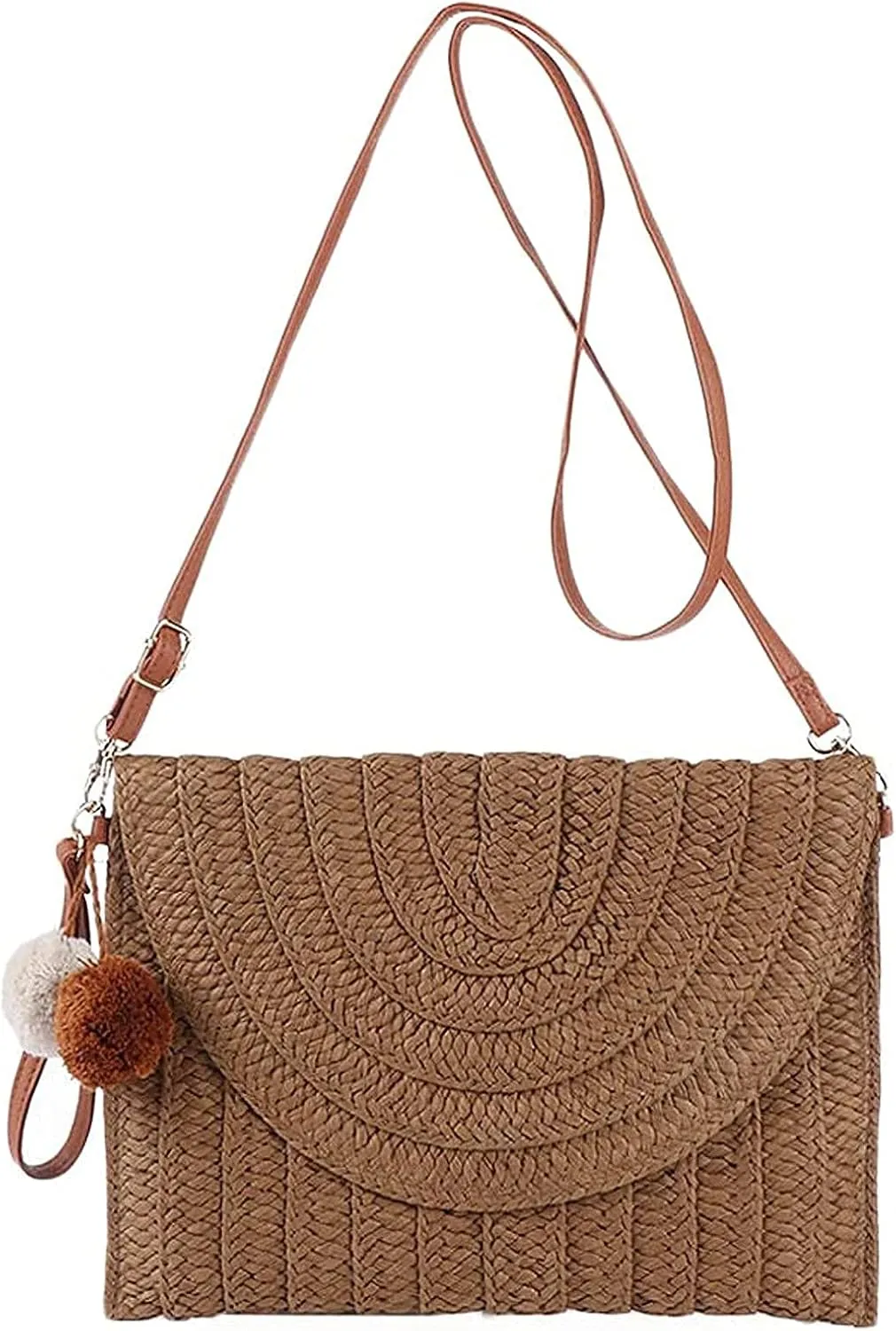 Waterproof Shoulder Bags for Women Cute Hobo Tote Handbags Mini Clutch Purses with Zipper Closure Gifts for Mom(Brown)