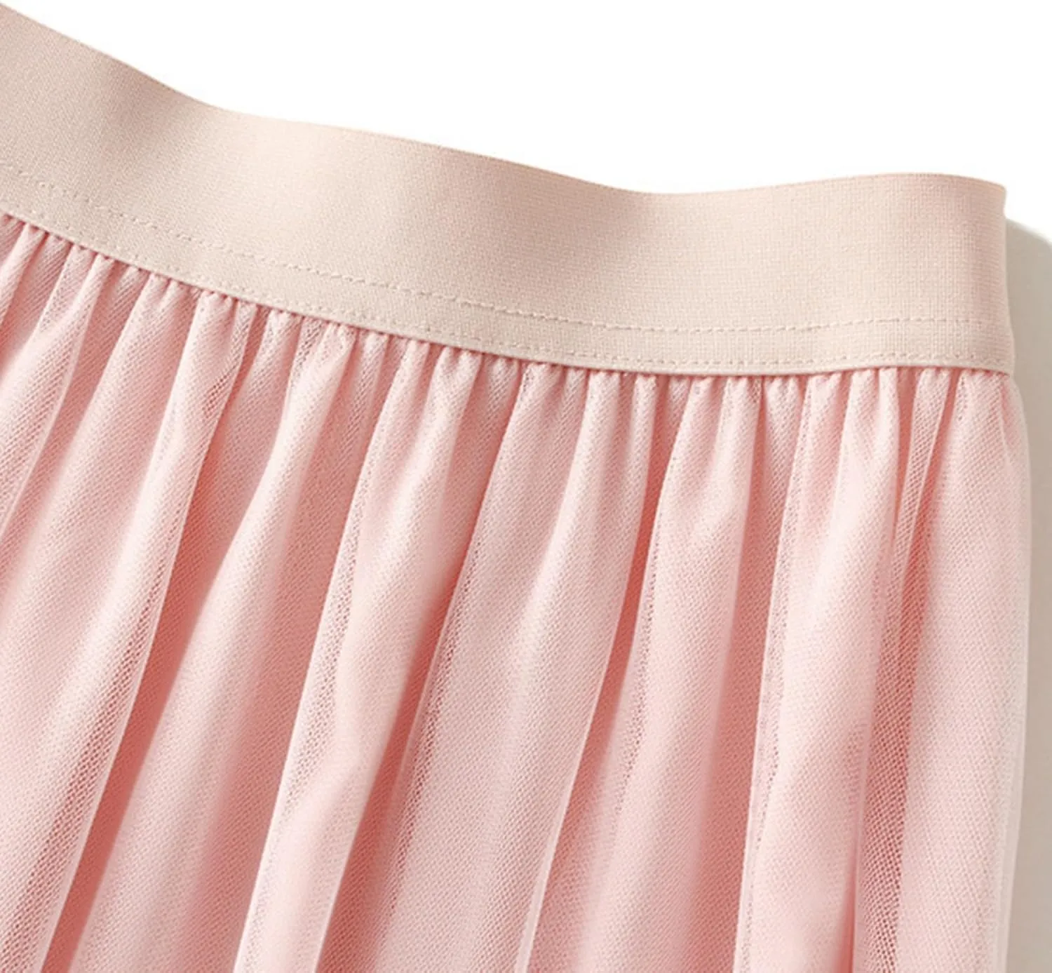 Women Casual Elastic High Waist Mesh Skirt Tutu Skirt Pleated Cake Skirt Women's Fashion Skirt