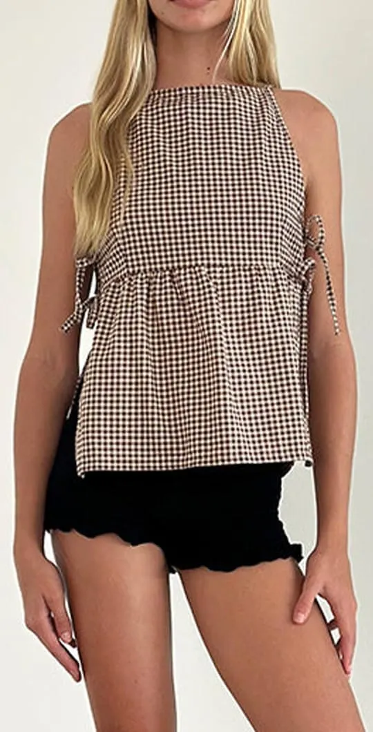 Women Floral Embroidered Side Tie Tank Top Sleeveless Square Neck Split Vest Lace Patchwork Pleated Babydoll Shirts