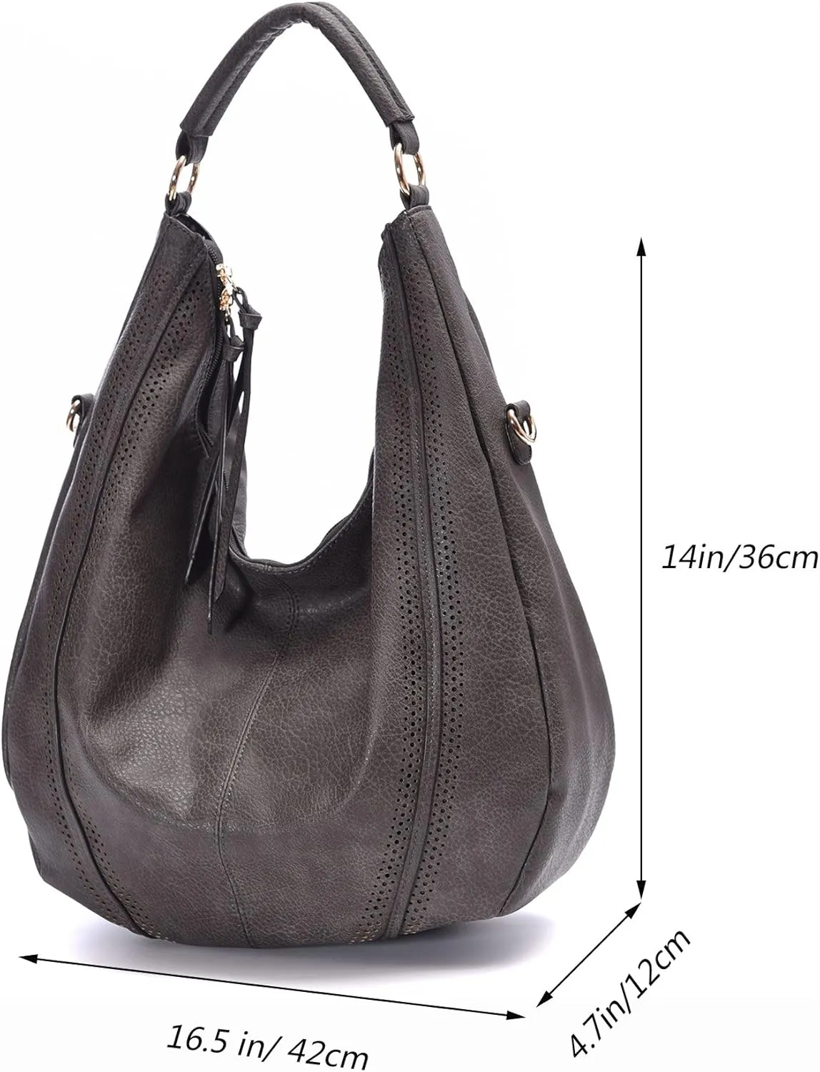 Women Hobo Bags Oversized Leather Handbags PU Crossbody Shoulder Totes Winter Stylish Purses