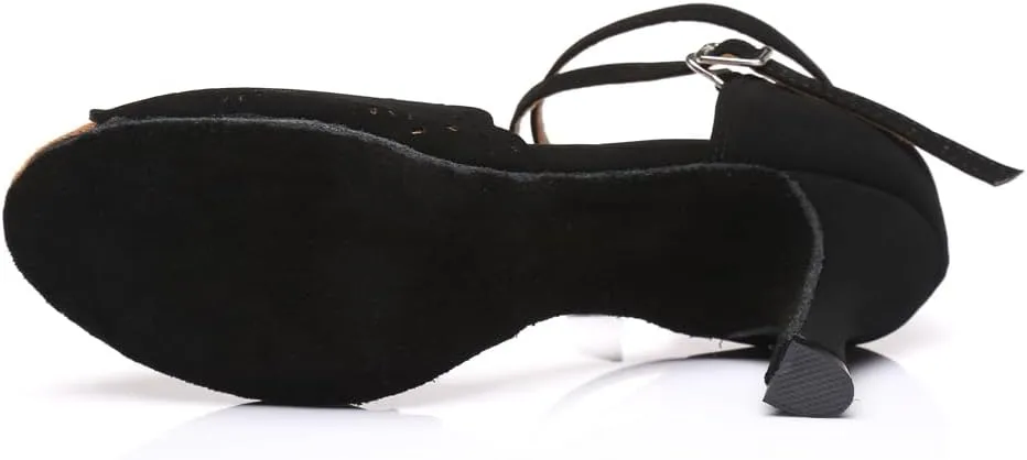 Women Latin Dance Shoes Salsa Ballroom Dance Heel Performance Dancing Shoes, Model YCL384
