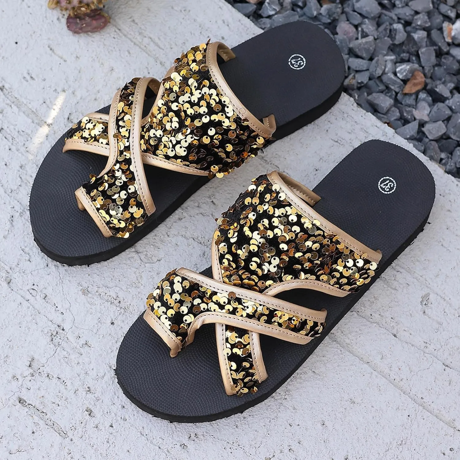 Women Orthopedic Sandals with Arch Support Comfortable Wedge Slide Sandals Flip Flops Outdoor Beach Shoes