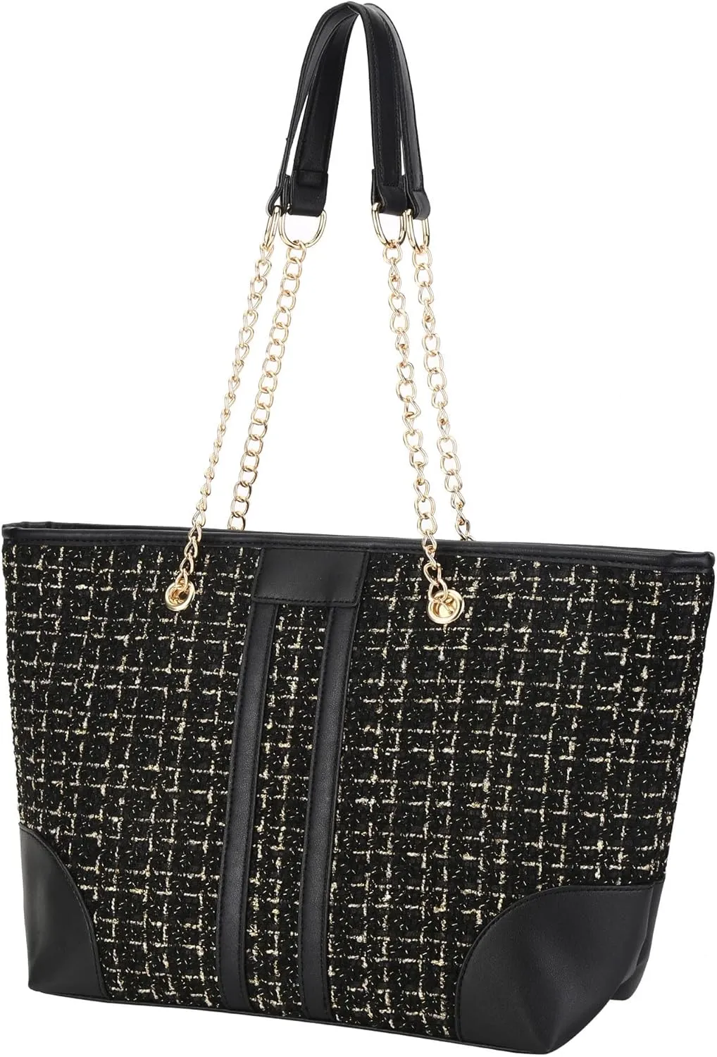 Women Tweed Single shoulder Bag Handbag and Purse Fashion Ladies Chain Quilted Crossbody Bag Evening Bag Clutch 