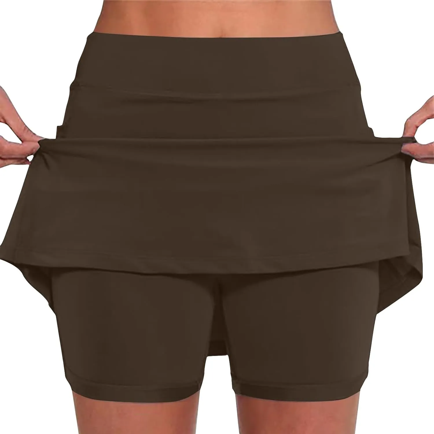 Women's Athletic Skorts Summer Tennis Skirts Elastic Waist Workout Skirts A Line Golf Skorts Casual Running Skirts