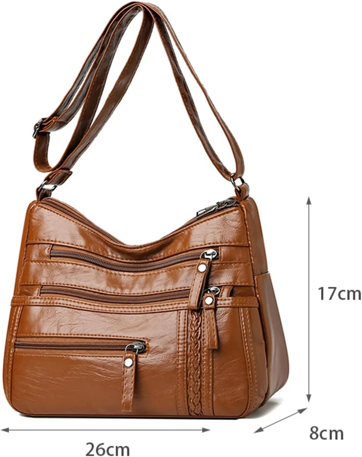 Women's Canvas Tote Bags with Zipper Stadium Crossbody Messenger Bags for Concerts Sporting Events Gifts for Mom(Black)