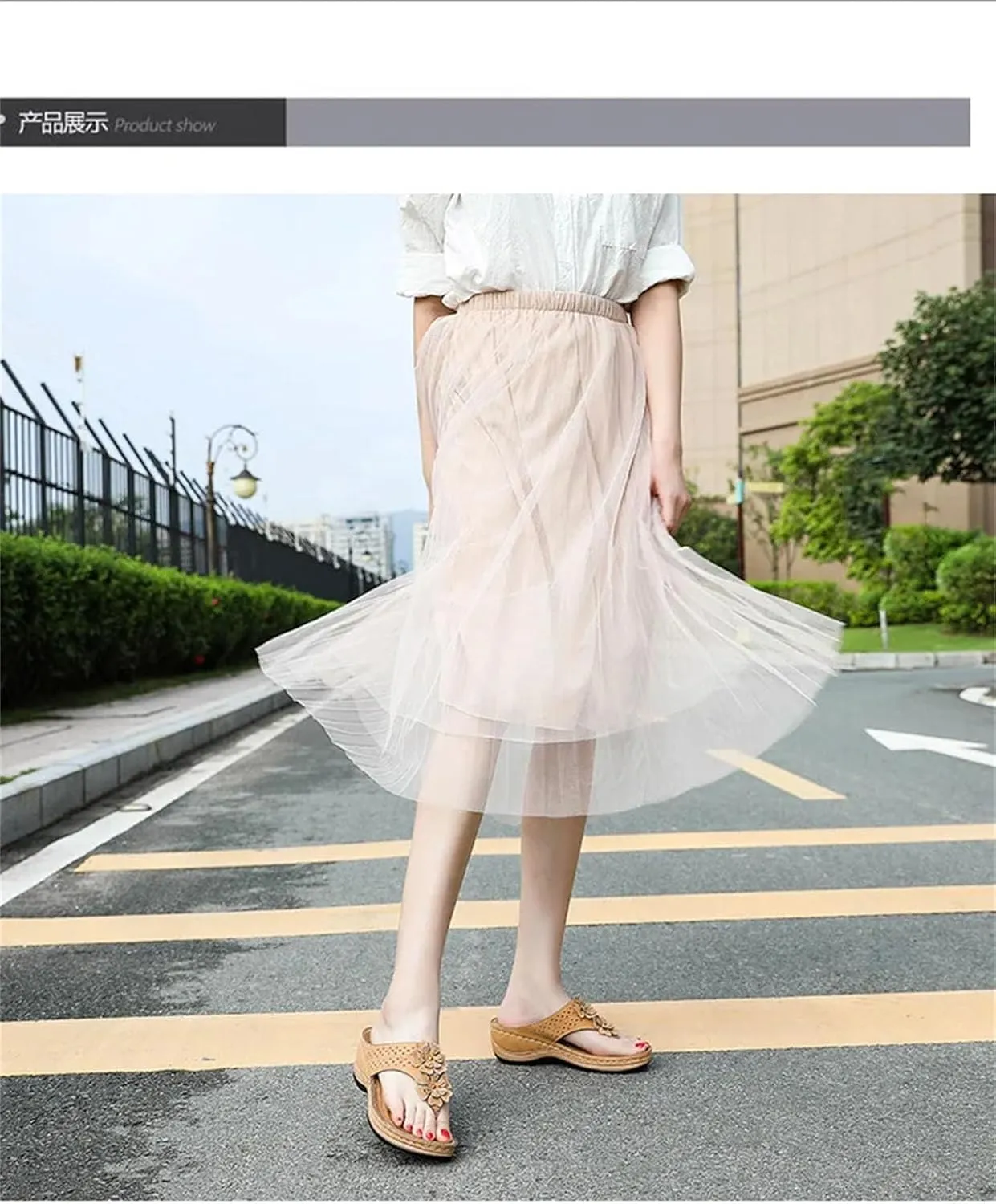 Women's Casual Wedge Slippers - Summer Flip-Flop Slides Dressy Flats
