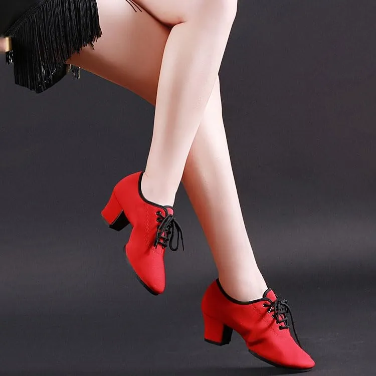 Womens Dance Shoes, 2Inchs Heel Breathable Ballroom Dancing Shoes for Ladies Rubber Sole Tango Salsa Latin Practice Shoe