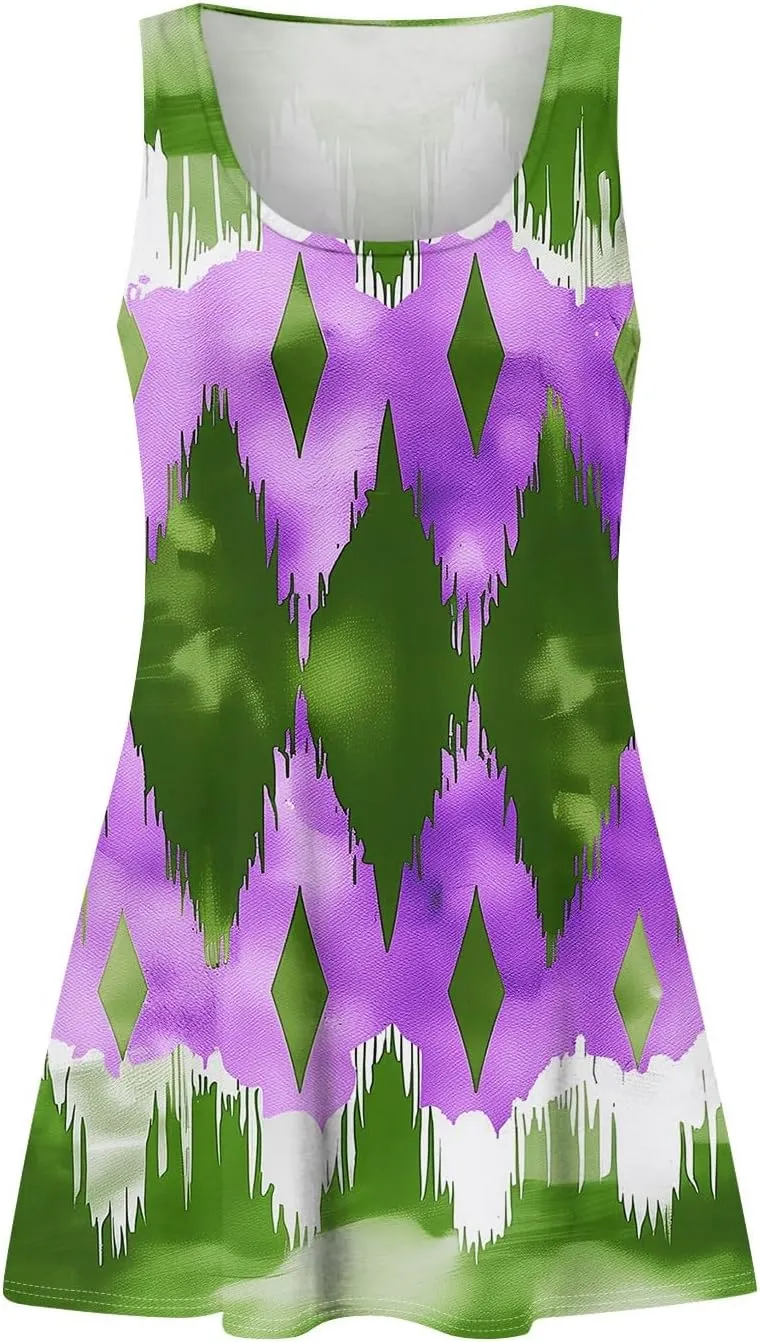Womens Dresses Casual Summer Tank Dress Sundresses Sleeveless Short Dresses Office Spring Flowy Dress with Pocket
