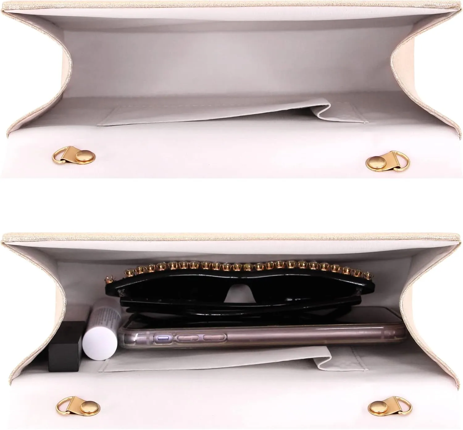 Womens Envelope Evening Bag Clutch Purses Sparkling Rhinestone Hangbag Shoulder Crossbody Bag with Detachable Chain