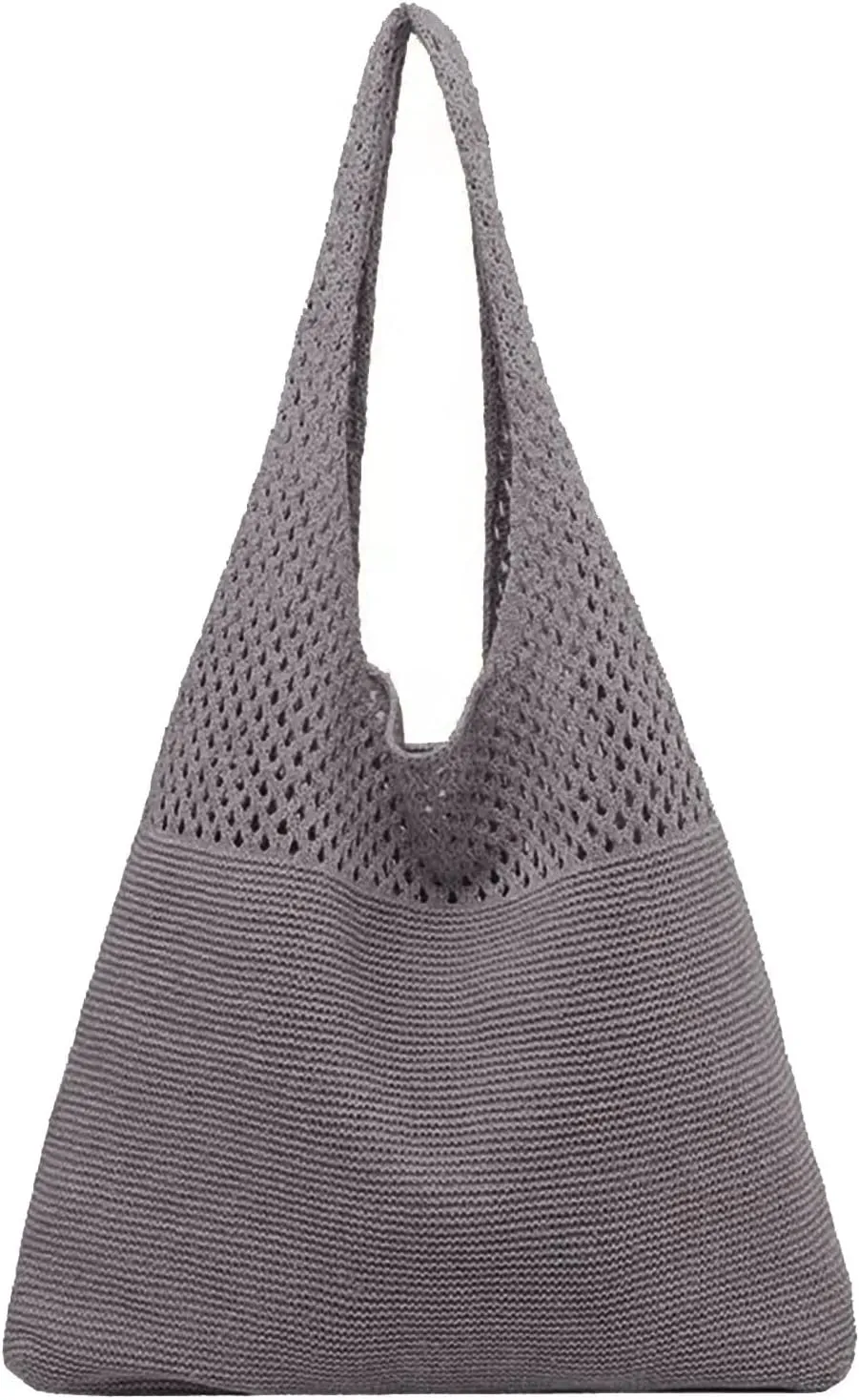 Women's Fashion Shoulder Bags Cute Hobo Tote Handbags Mini Clutch Purses with Zipper Closure Fashion Beach Bag(Dark Gray)