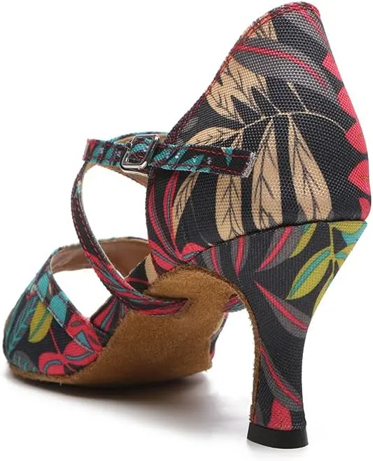 Women's Latin Dance Shoes Professional Peep Toe Ballroom Salsa Chacha Dance Performance Shoes,Model-519