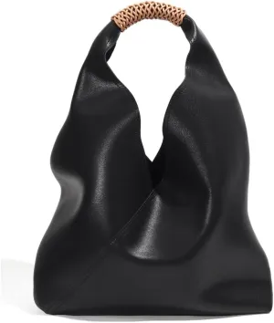 Women's Leather Shoulder Bag Chic Stylish Versatile Cowhide Commuting Armpit Handbag Woven Large Capacity Totes Triangle