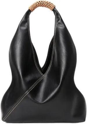Women's Leather Shoulder Bag Chic Stylish Versatile Cowhide Commuting Armpit Handbag Woven Large Capacity Totes Triangle