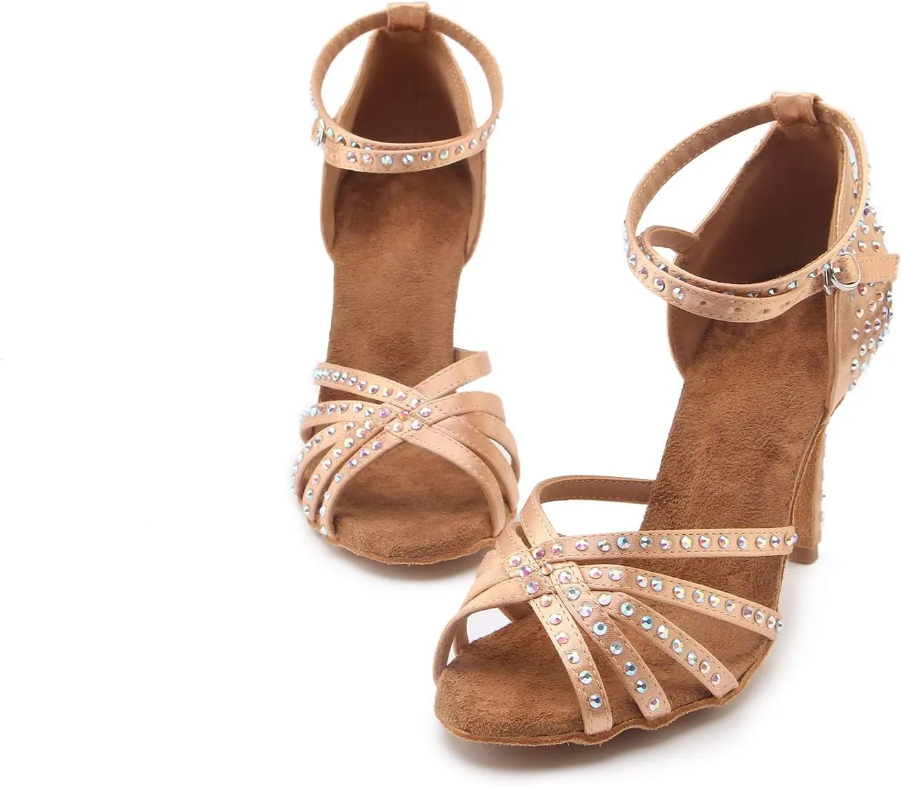 Women's Rhinestone Ballroom Dance Shoes Latin Performance Wedding Shoes For 1920s Party Shoes