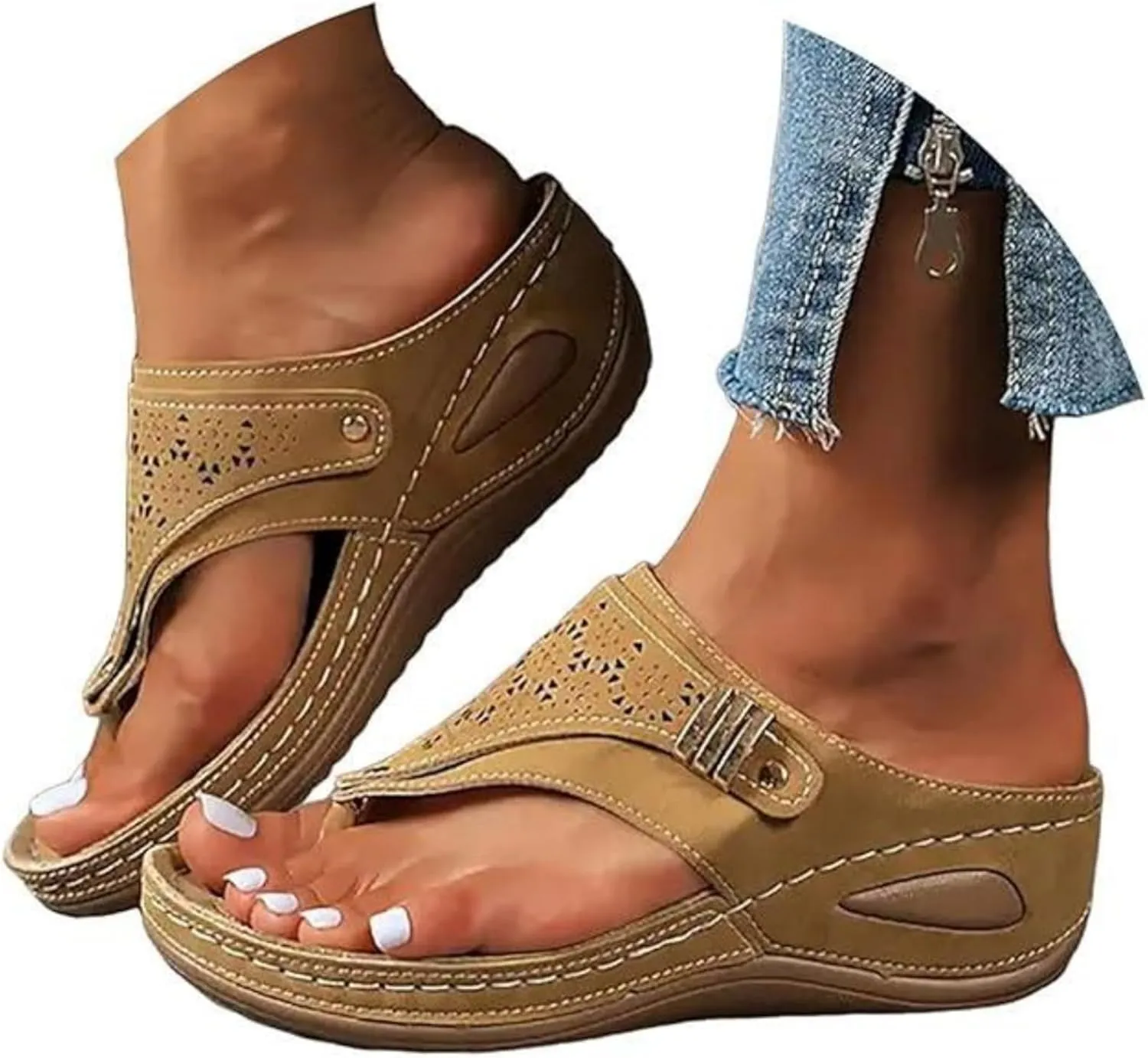 Womens Sandals Comfortable Dressy Arch Support Orthopedic Thong Flip Flops Summer Orthotic Slippers Beach Shoes 2025