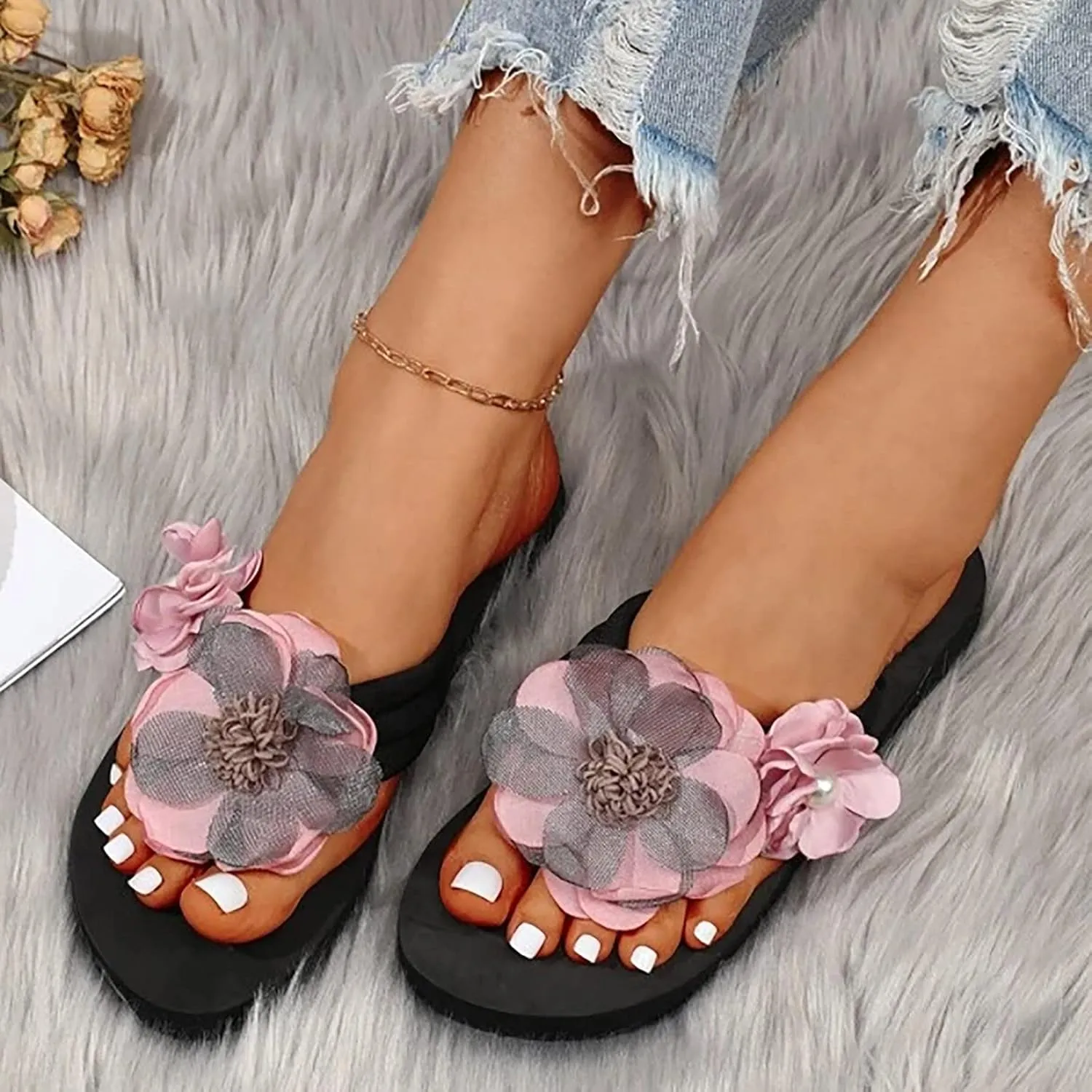Women's Sandals Comfortable Summer Beach Thong Sandals Shower Shoes Women Water Sandal for Women