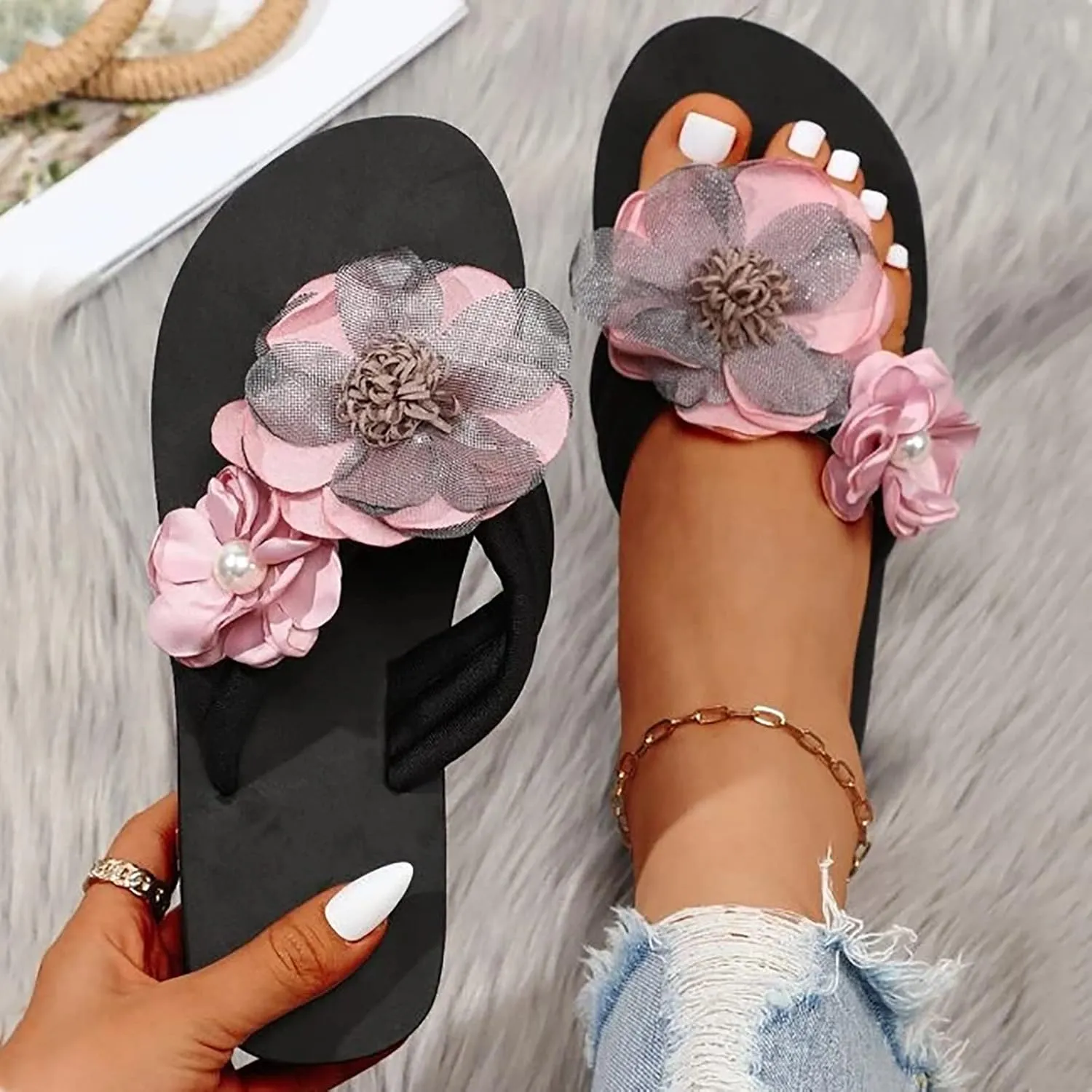 Women's Sandals Comfortable Summer Beach Thong Sandals Shower Shoes Women Water Sandal for Women