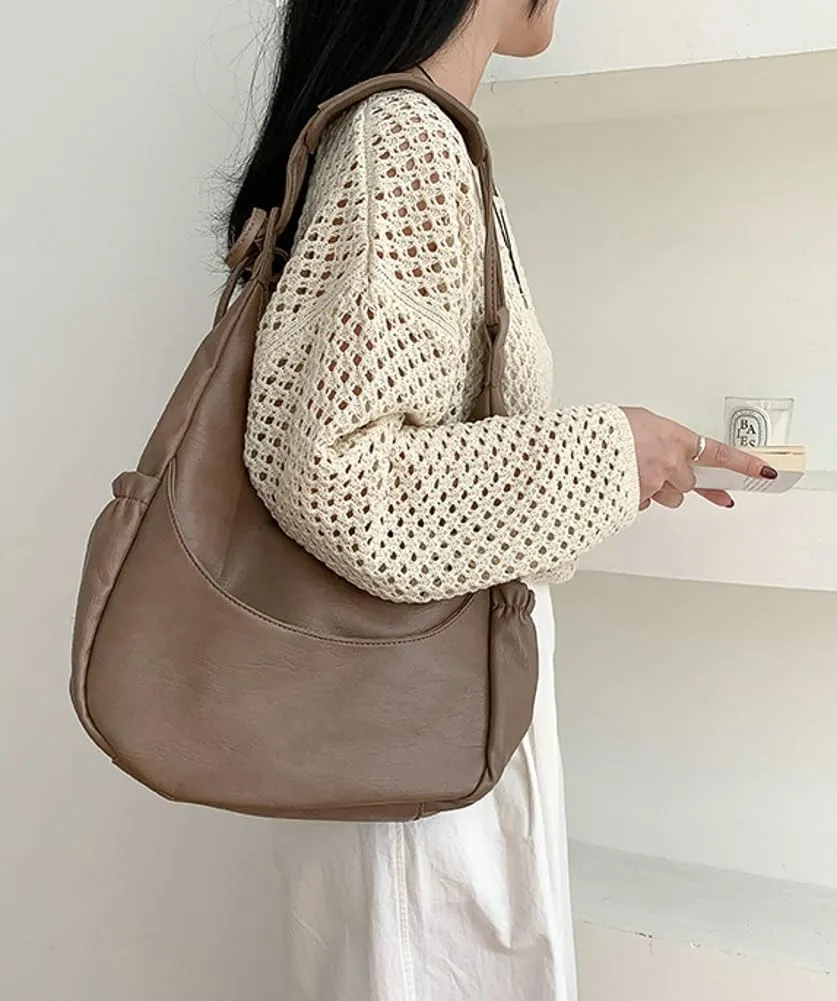 Womens Trendy Shoulder Bags Large Top Handle Satchel Dumpling Handbags Vegan Leather Y2k Crossbody Tote Purses