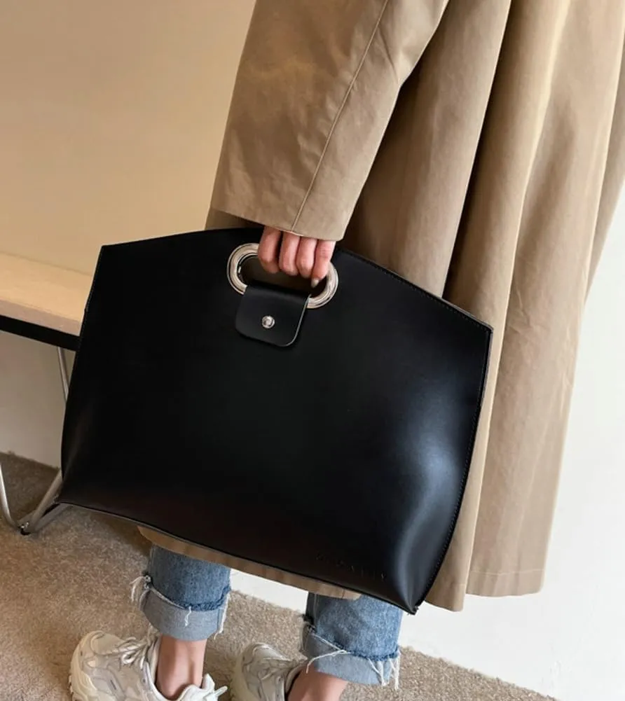 Womens Trendy Tote Bags PU Leather Top Handle Satchel Handbag Female Clutch Purse Messenger Bag Large Envelope Bag