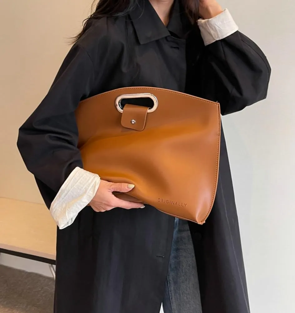 Womens Trendy Tote Bags PU Leather Top Handle Satchel Handbag Female Clutch Purse Messenger Bag Large Envelope Bag