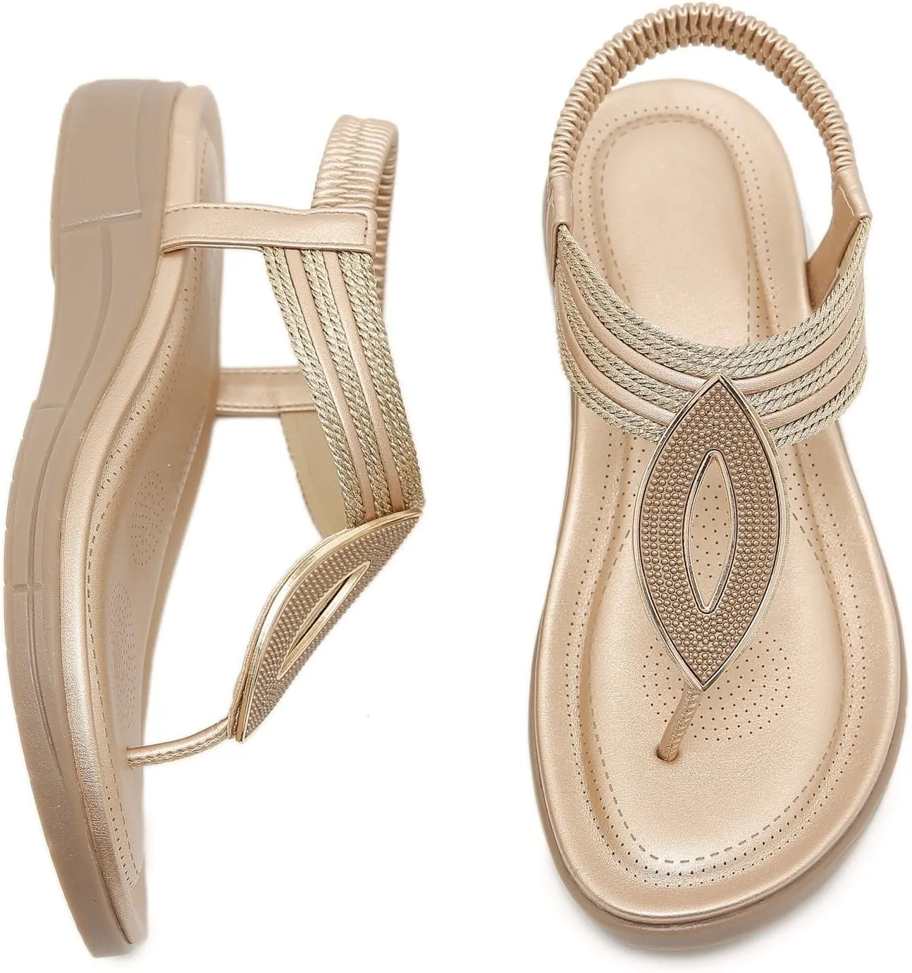 Womens Wedge Sandals, Women's Comfortable Orthopedic Sandals Thong Dressy Orthotic Casual Summer Arch Support Sandal