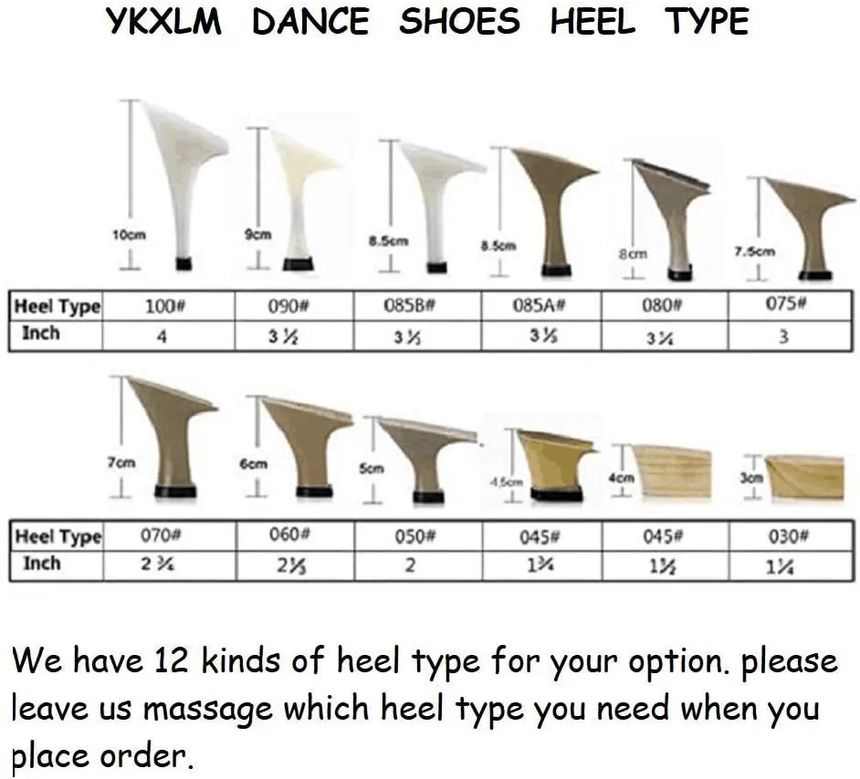 YKXLM Women Dance Shoes Ballroom Latin Salsa Bachata Performance Dance Dancing Shoes with Rhinestone Modle YCL392