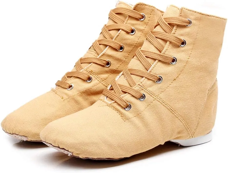 YKXLM Women's Breathable Canvas Jazz Dance Shoes Lady Latin Tango Ballroom Dance Shoes,Model TJGBFBJS